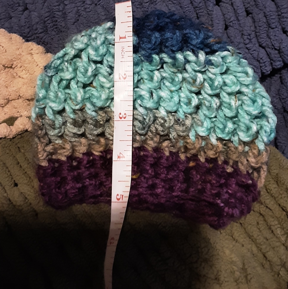 Handmade crocheted baby beanie